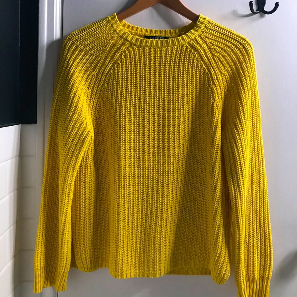 Saffron yellow Ralph Lauren sweater. M